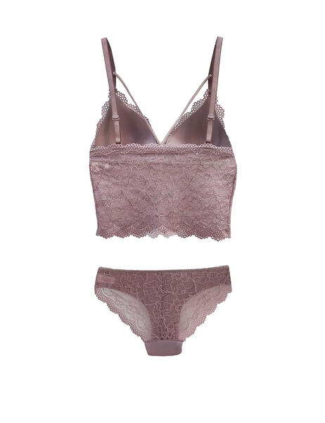 Lilac Lacy Unsupported Bralet Suit MB12800