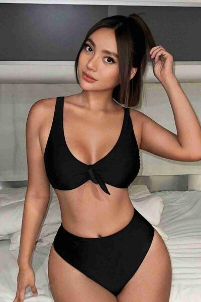 Şık Bikini Üstü (Çıkartılabilir Kaplı) Siyah