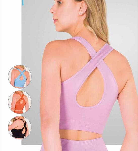 Sporcu Çapraz Crop Top