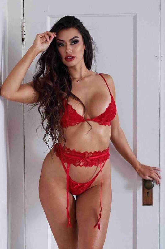 Sütyen Külotlu Jartiyer Takım - 1