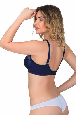 Tulle Detailed Underwire Minimizer Bra 169 - Thumbnail