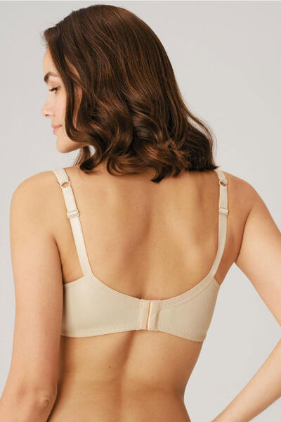 Tulle Detailed Underwire Half Covered Minimizer Bra 3696