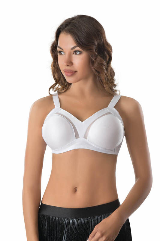 Tulle Detailed Push Up Minimizer Bra 168 - 1