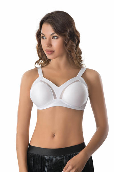 Tulle Detailed Push Up Minimizer Bra 168