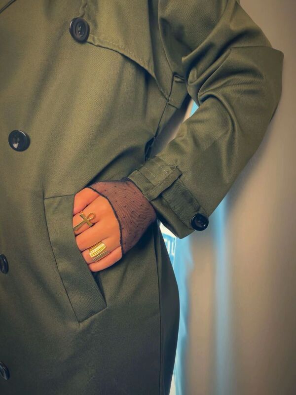 Uzun Siyah Puantiyeli Yetişkin Tül Eldiven - 3