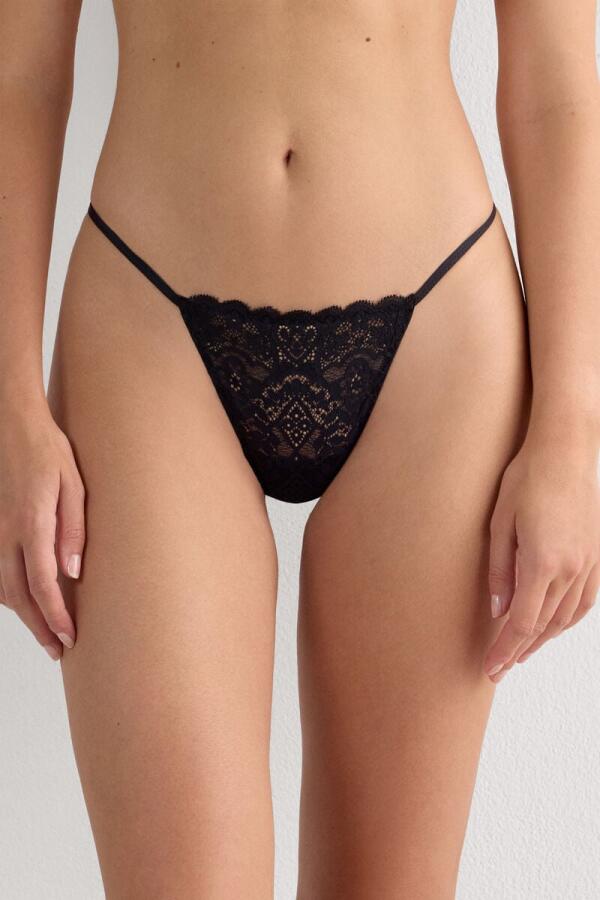 Venlisa Transparan Dantel Tanga Külot V6500 - 2