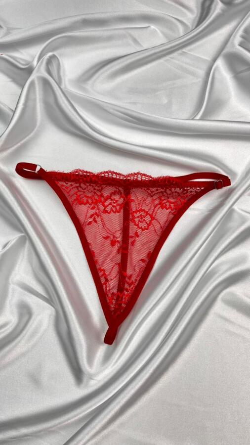 Venlisa Transparan Dantel Tanga Külot V6500 - 13
