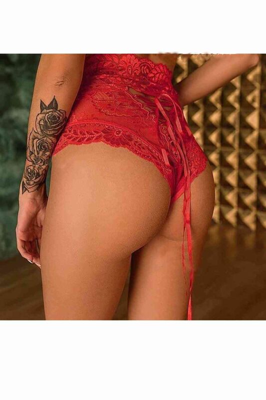 Yüksek Bel Dantel Külot - 1