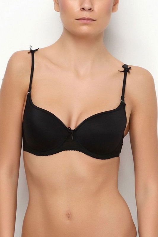 Soft Covered Underwire Bow Detailed Non-Padded Bra 3106