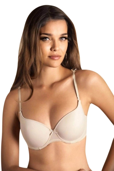Soft Covered Underwire Bow Detailed Non-Padded Bra 3106 - Thumbnail