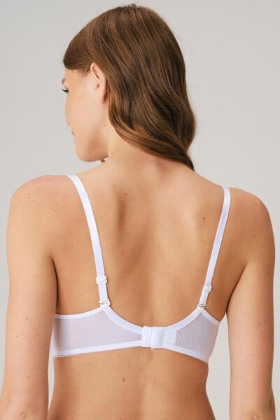 Soft Covered Underwire Bow Detailed Non-Padded Bra 3106