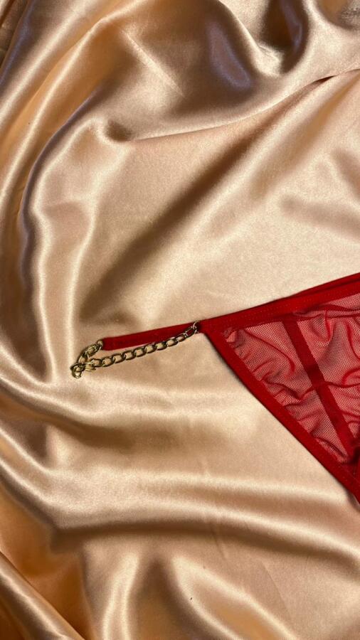 Zincir Detaylı Tül Tanga Külot - 5