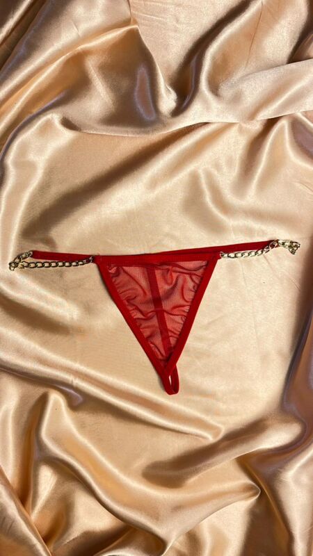 Zincir Detaylı Tül Tanga Külot - 7