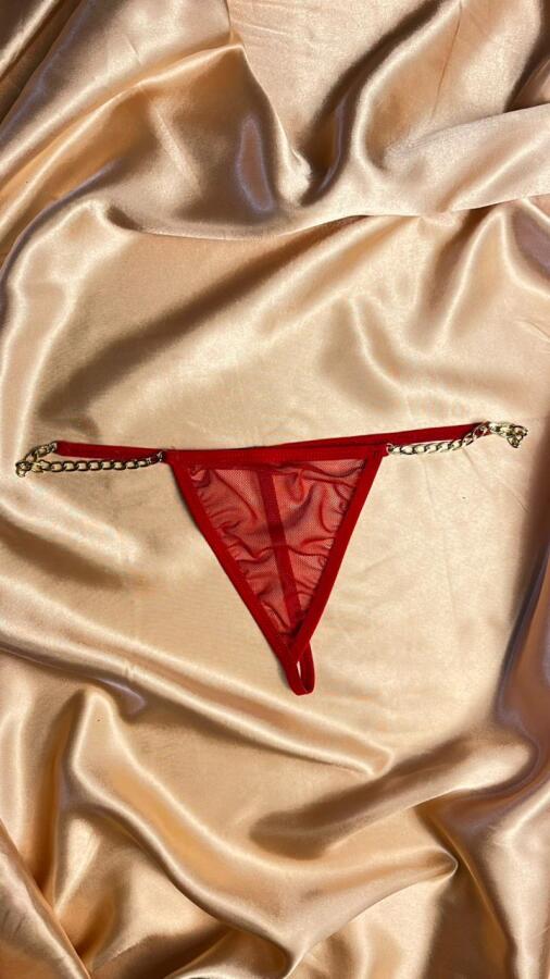 Zincir Detaylı Tül Tanga Külot - 7