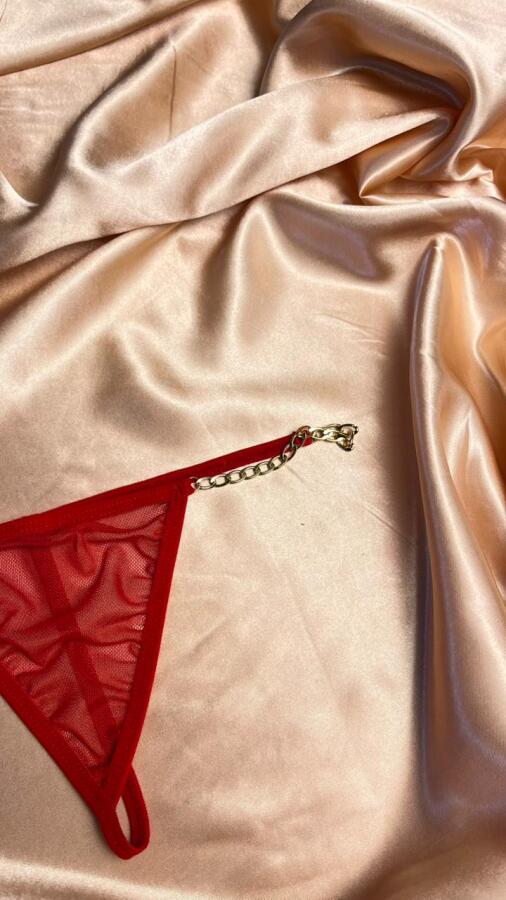 Zincir Detaylı Tül Tanga Külot - 8